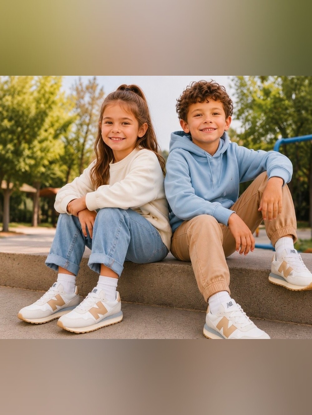 New Balance Kids’ 237 – Beige/Beige – Size 4 GS – New in Box - Picture 2 of 11